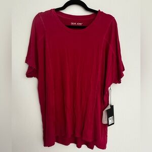 NWT Dear John | Woman’s Sz L | Dark Pink Relaxed Short  Sleeve T-Shirt💖